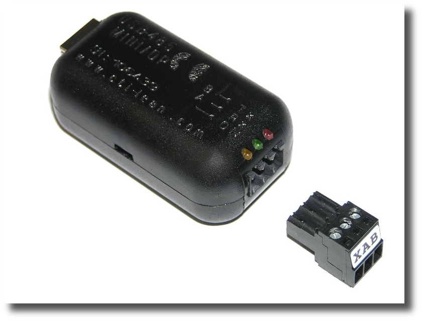 Produktinformationen und Bestellmöglichkeit zum USB-485-Mini Konverter im Onlineshop.
