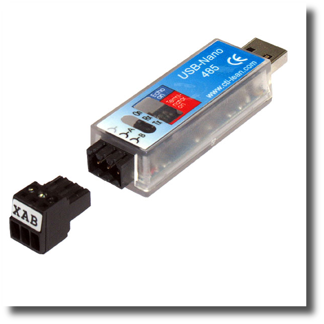 Produktinformationen und Bestellmöglichkeit zum USB-Nano-485 Konverter im Onlineshop.